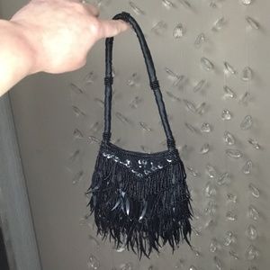 Vintage Small Bead & Sequin Evening Handbag